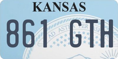 KS license plate 861GTH