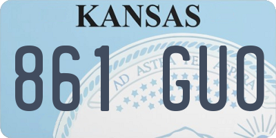 KS license plate 861GUO