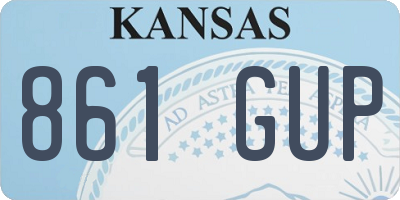 KS license plate 861GUP