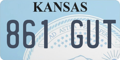 KS license plate 861GUT