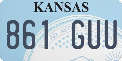 KS license plate 861GUU