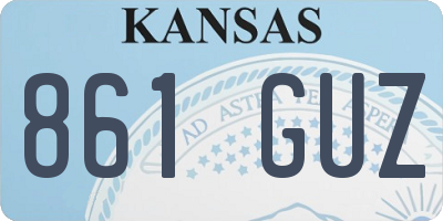 KS license plate 861GUZ