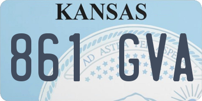 KS license plate 861GVA