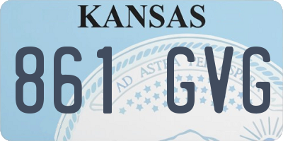 KS license plate 861GVG