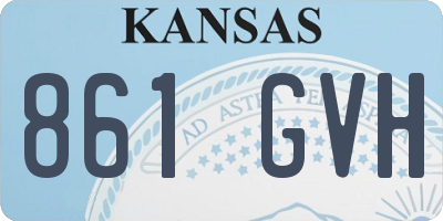 KS license plate 861GVH