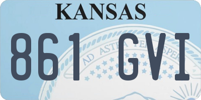KS license plate 861GVI