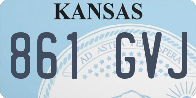 KS license plate 861GVJ