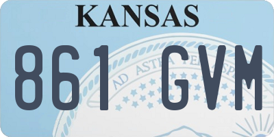 KS license plate 861GVM
