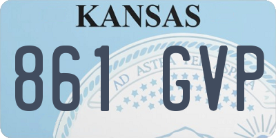 KS license plate 861GVP