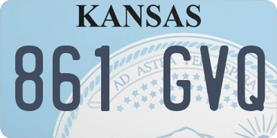 KS license plate 861GVQ