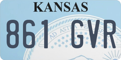 KS license plate 861GVR
