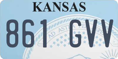 KS license plate 861GVV