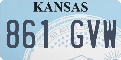 KS license plate 861GVW