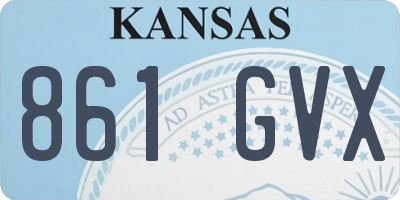 KS license plate 861GVX