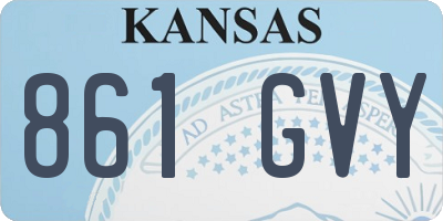 KS license plate 861GVY