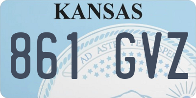 KS license plate 861GVZ