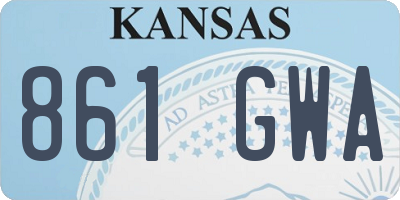 KS license plate 861GWA