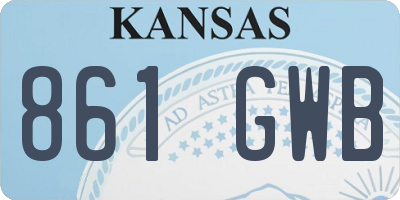 KS license plate 861GWB