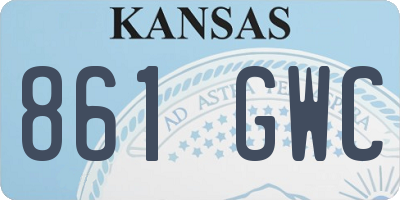 KS license plate 861GWC