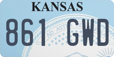 KS license plate 861GWD