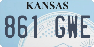 KS license plate 861GWE