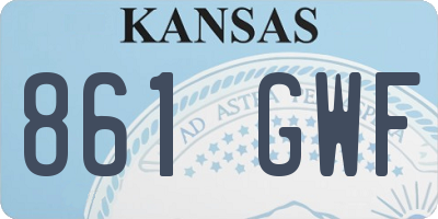 KS license plate 861GWF