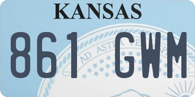 KS license plate 861GWM