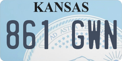 KS license plate 861GWN