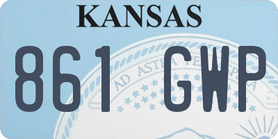 KS license plate 861GWP