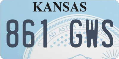 KS license plate 861GWS