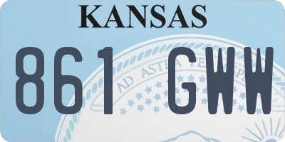 KS license plate 861GWW
