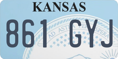 KS license plate 861GYJ