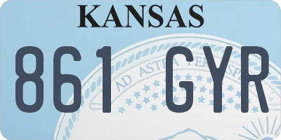 KS license plate 861GYR