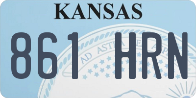 KS license plate 861HRN