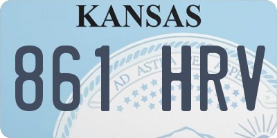 KS license plate 861HRV