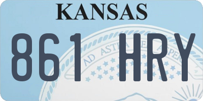 KS license plate 861HRY