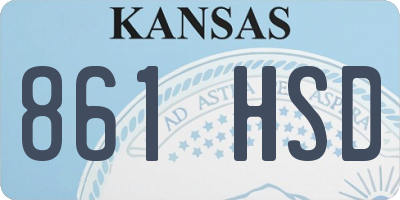 KS license plate 861HSD