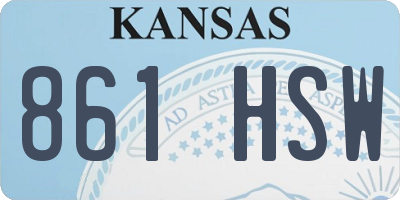 KS license plate 861HSW