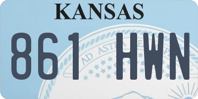 KS license plate 861HWN