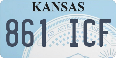 KS license plate 861ICF