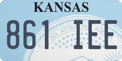 KS license plate 861IEE