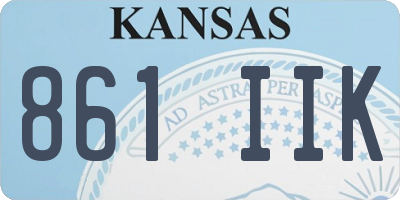 KS license plate 861IIK