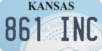 KS license plate 861INC
