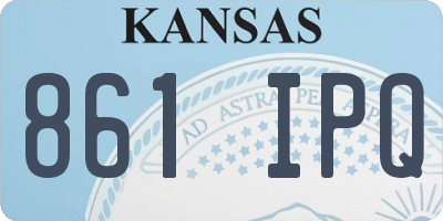 KS license plate 861IPQ