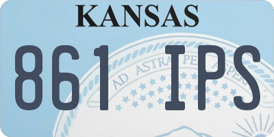 KS license plate 861IPS