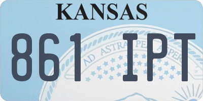 KS license plate 861IPT