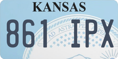 KS license plate 861IPX