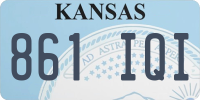 KS license plate 861IQI