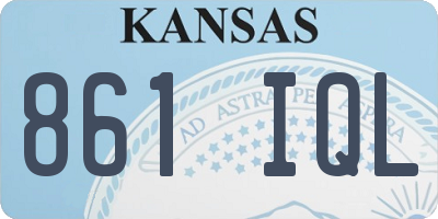 KS license plate 861IQL