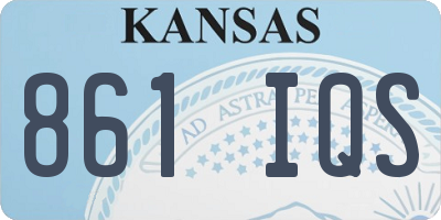 KS license plate 861IQS